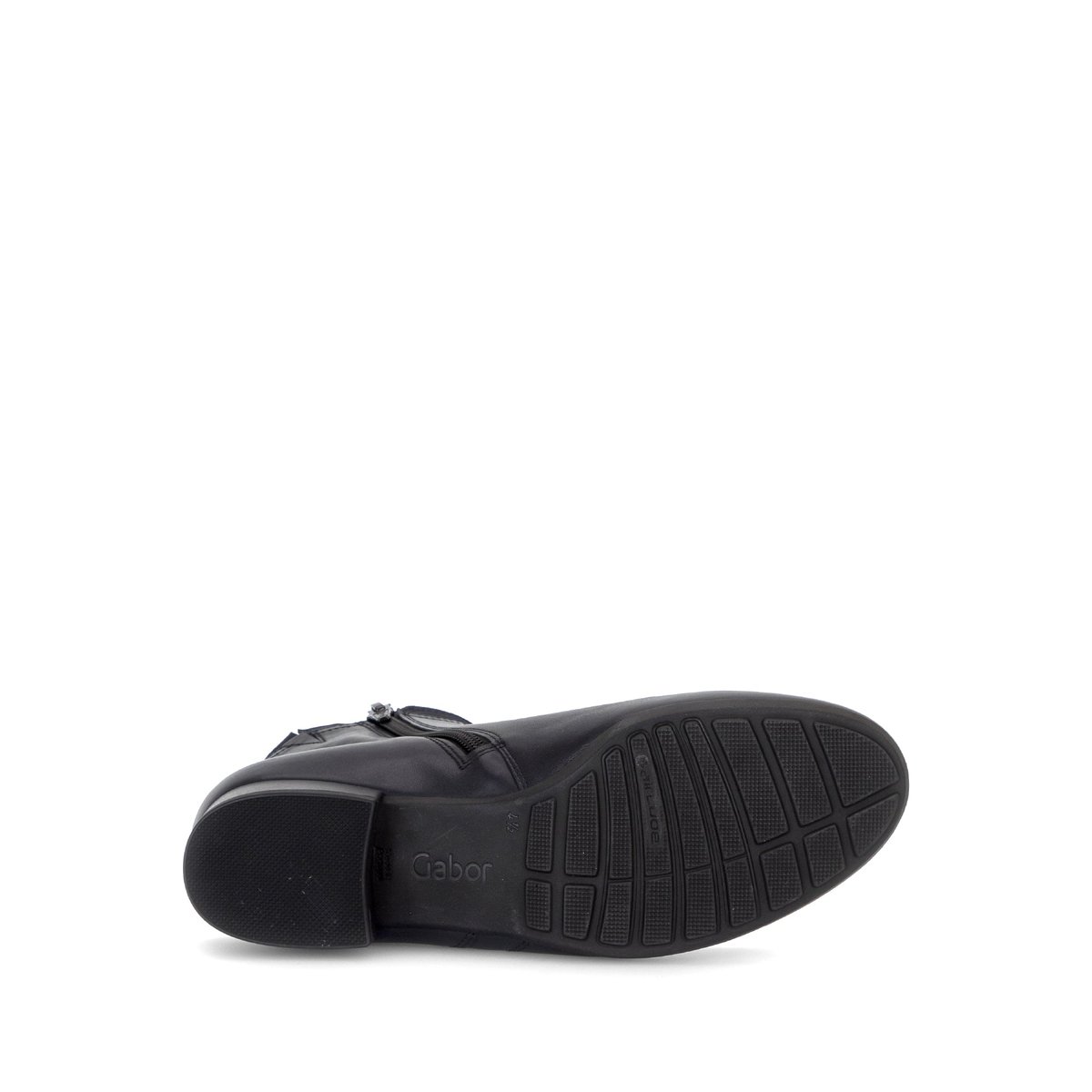 Bottines en cuir lisse à talon décroché bleu, GABOR