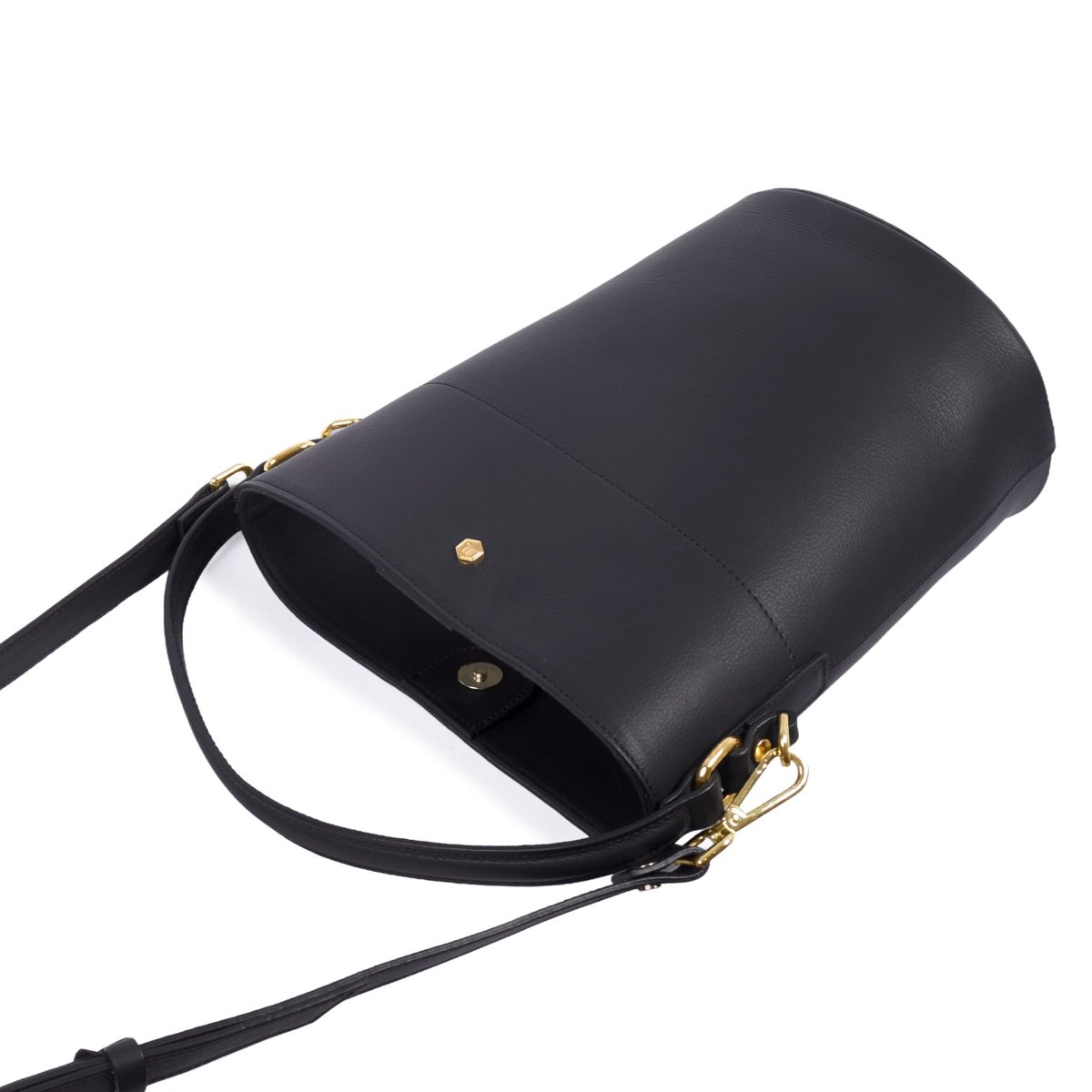 Sac seau Margot cuir noir, JULES & JENN