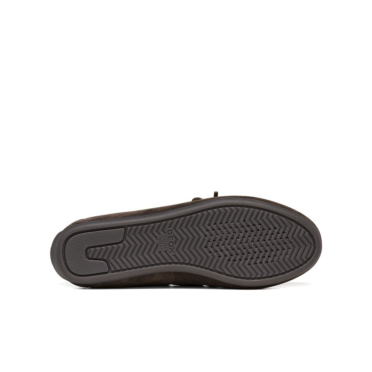 Chaussures bateau en cuir suédé, ADDISSE marron chocolat, GEOX