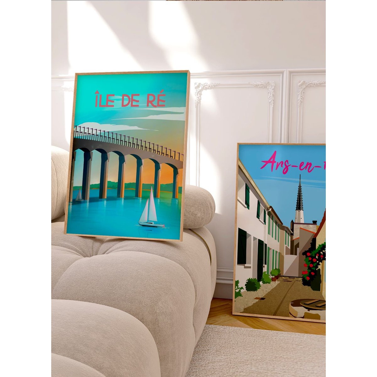 Affiche ville Île de Ré blanc, L'AFFICHERIE