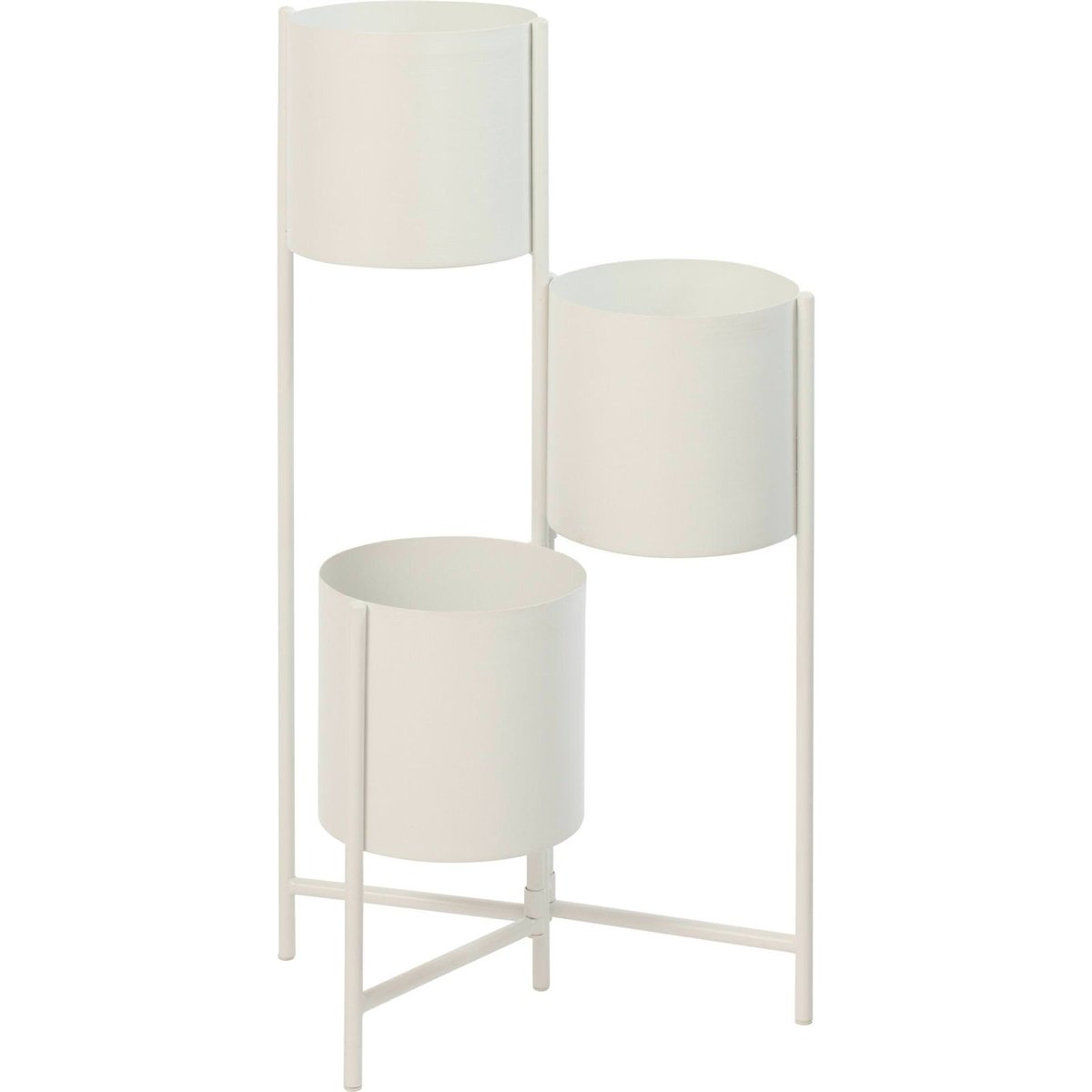 Cache-pot triple en métal, Lot de 3 blanc, RECOLLECTION