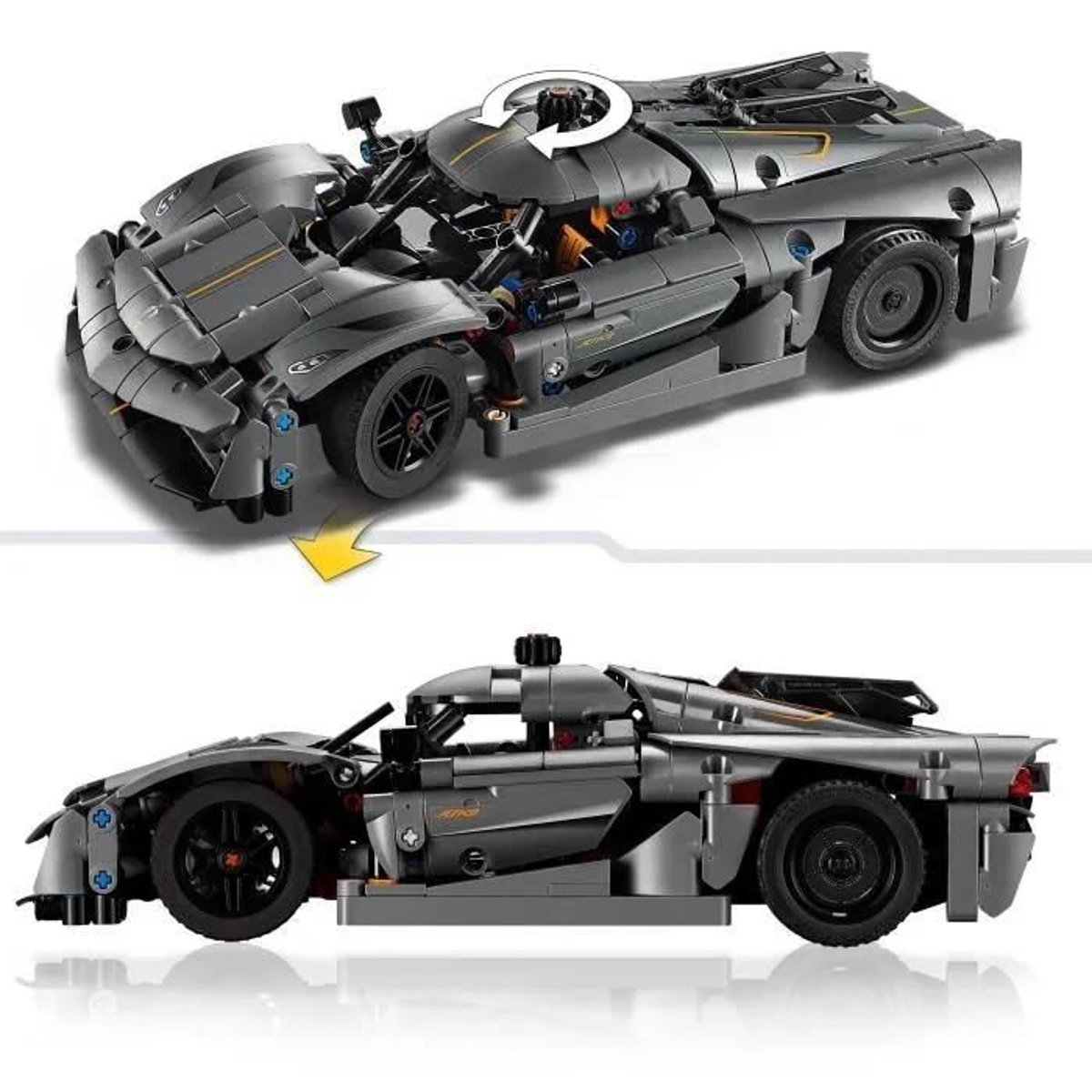 LEGO Technic - Hypercar Koenigsegg Jesko Absolut Grise - Modèle 42173 pour Enfants gris, LEGO