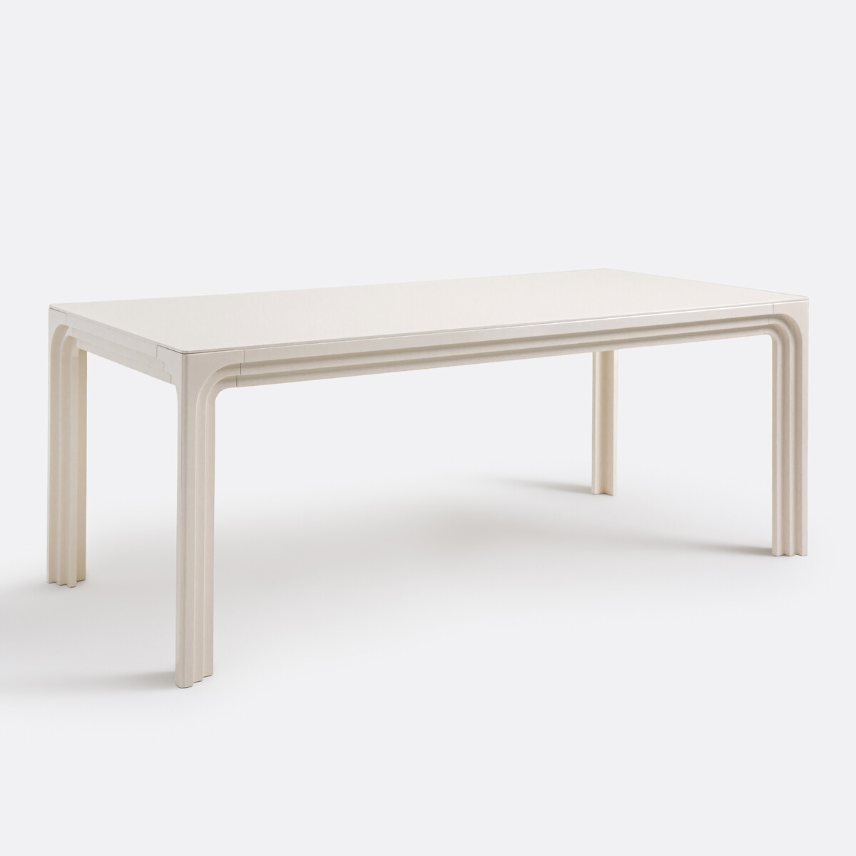 Table de repas, finition laquée, 6 à 8 couverts, LIOR beige, LA REDOUTE INTERIEURS