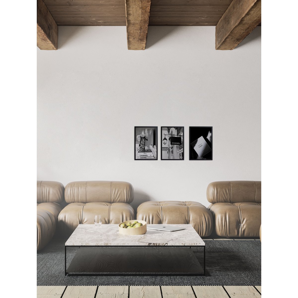 Tableau avec cadre noir 40x30 Livres couleur unique, REALLY NICE THINGS