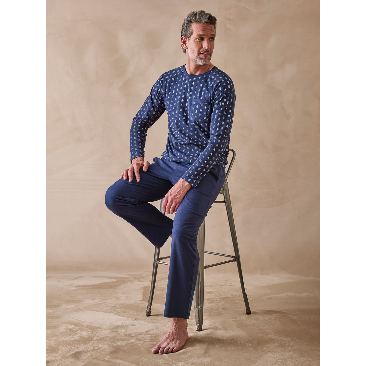 Pyjama maille coton homme marine, DAXON