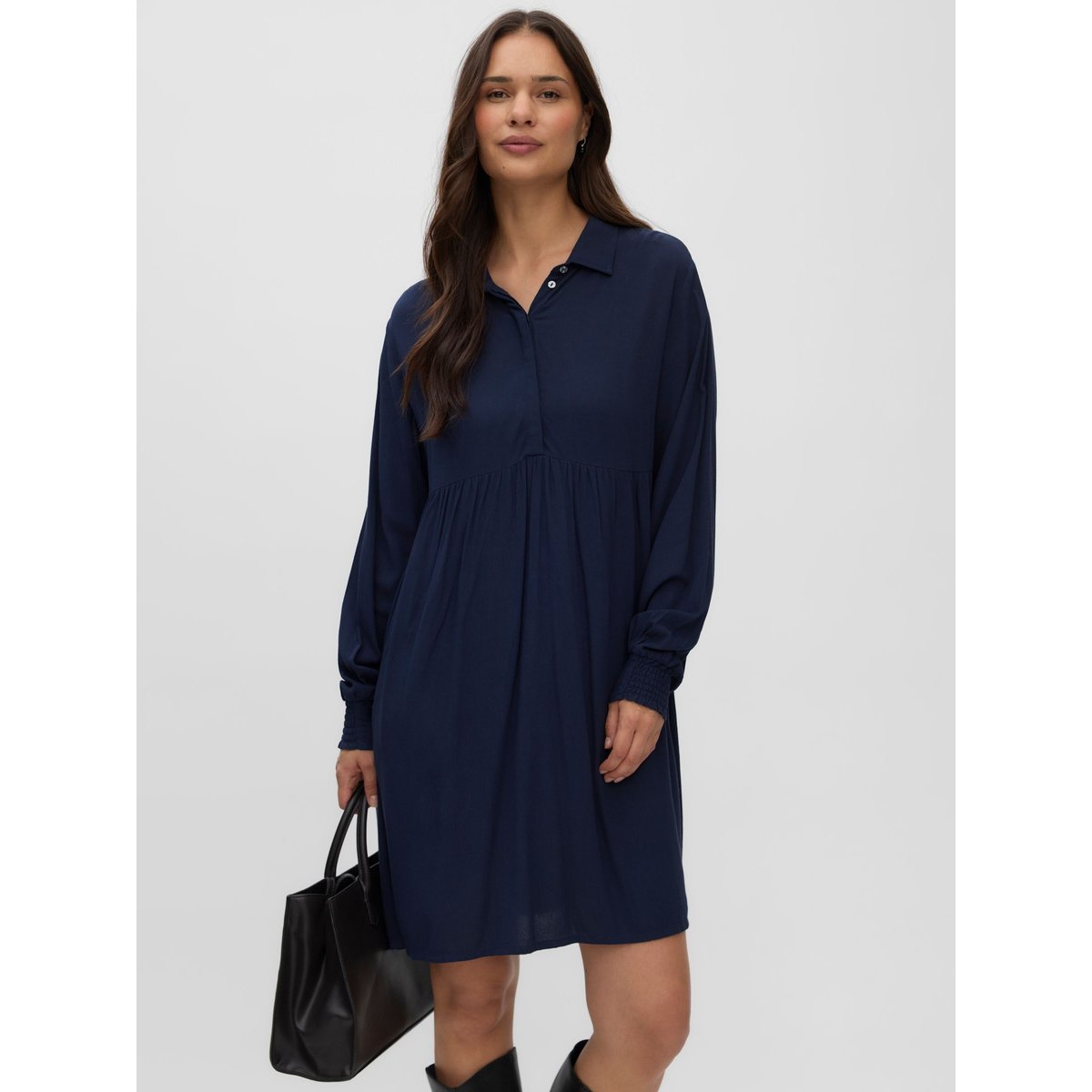 Robe Chemise navy blazer 1, MAMA LICIOUS