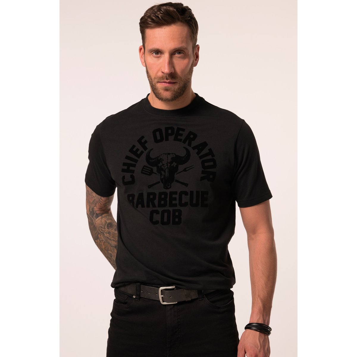 T-shirt à manches courtes noir, JP1880