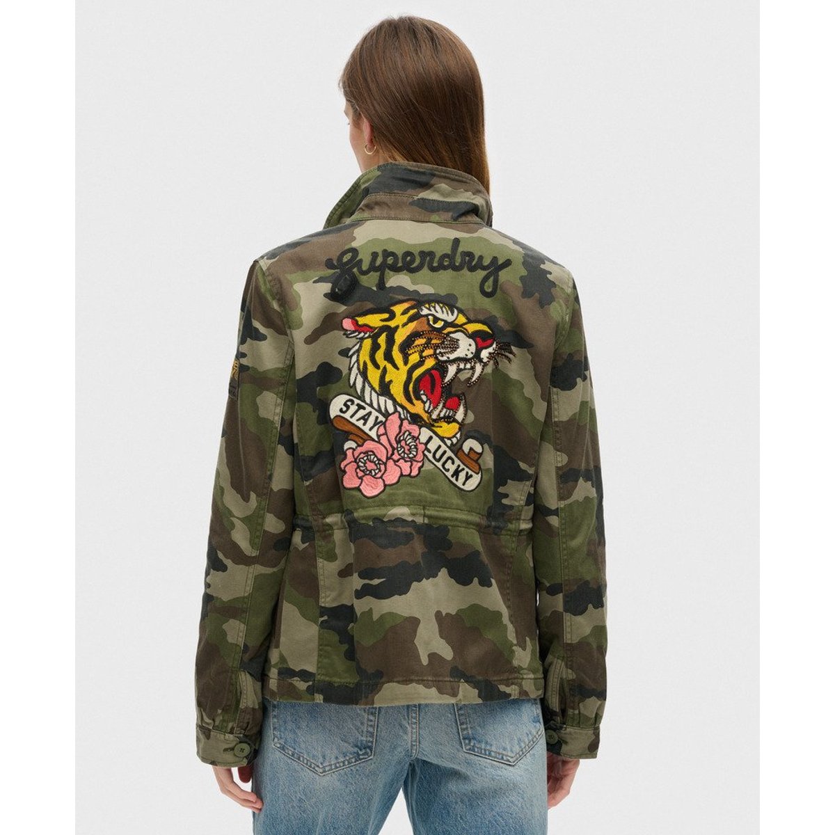 Veste militaire M65 vert camouflage français, SUPERDRY