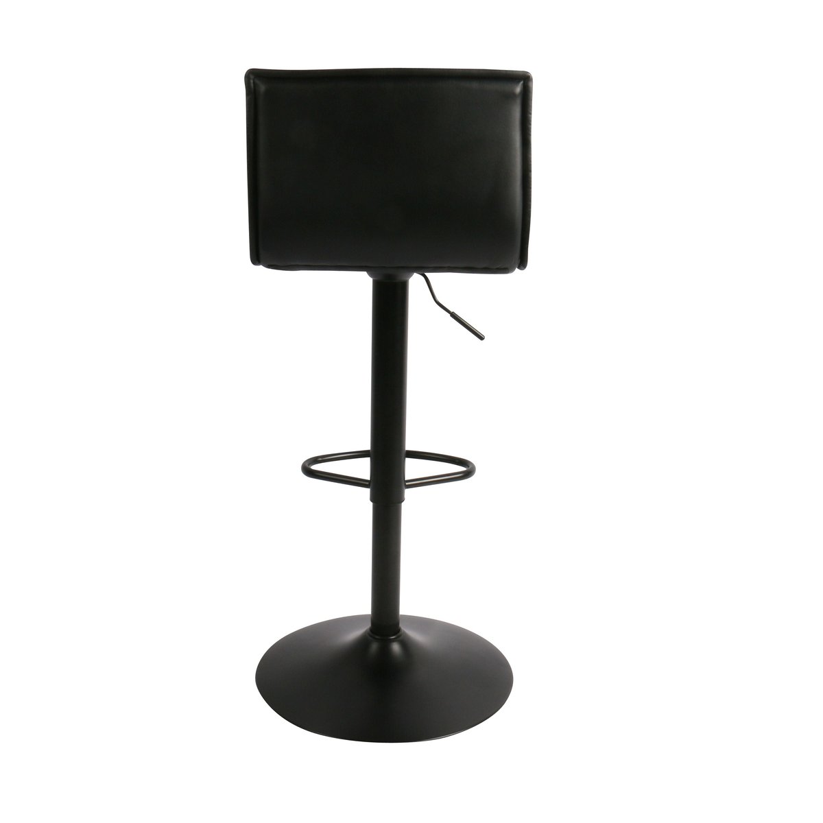 Chaise snack PU  et pied piston noir, ZAGO