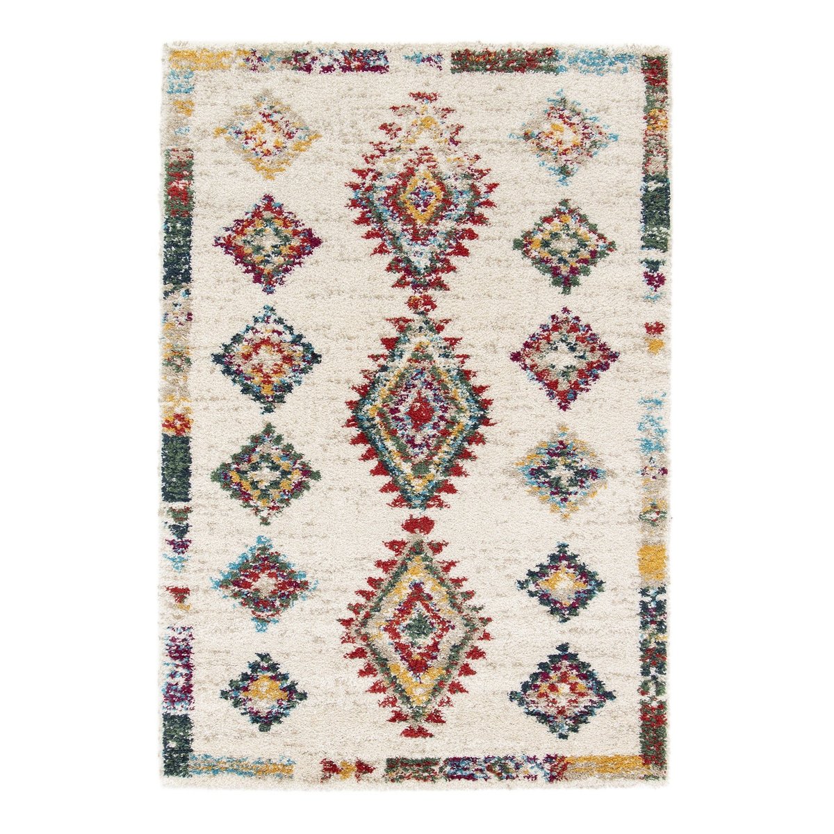 Tapis intérieur doux à motifs ethniques contemporains SIROCCO palette colorée, AFK LIVING