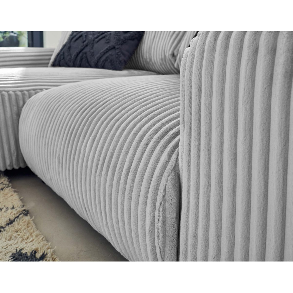 Canapé d'Angle réversible 4 places - GARANCE gris clair, BEST MOBILIER