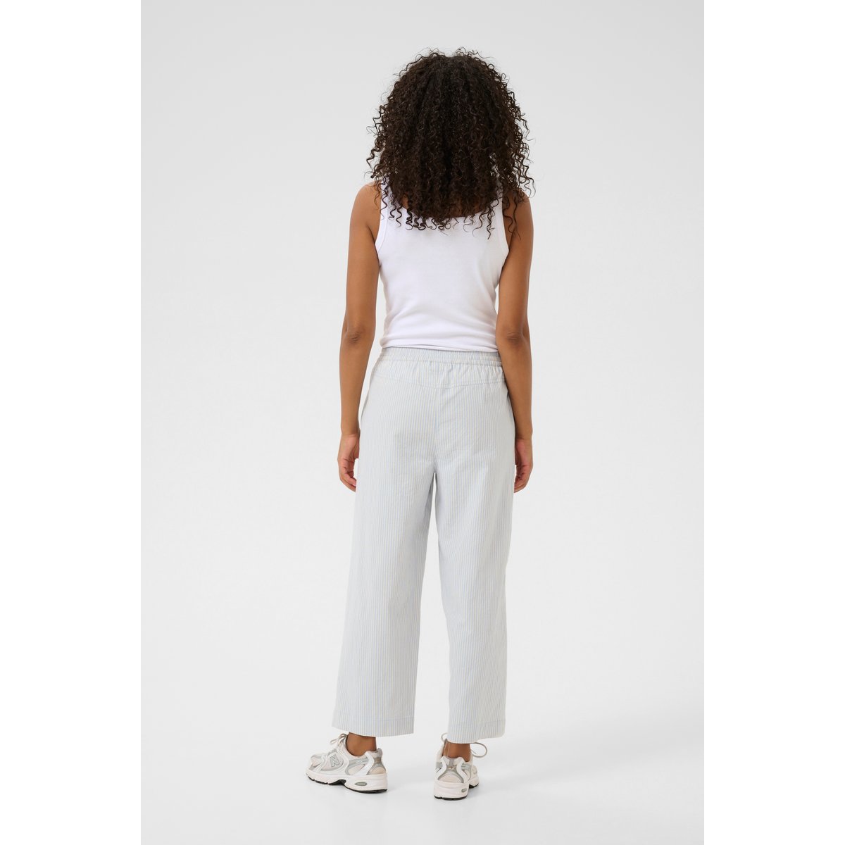 Pantalon casual bleu nantucket breeze/blanc stripe, KAFFE