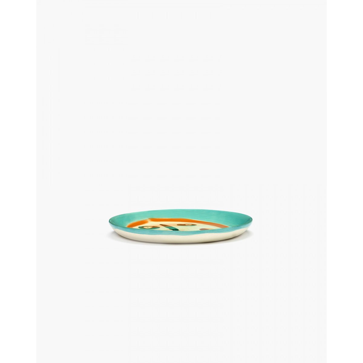 Assiette en grès S Face Feast 02 multicolore, SERAX