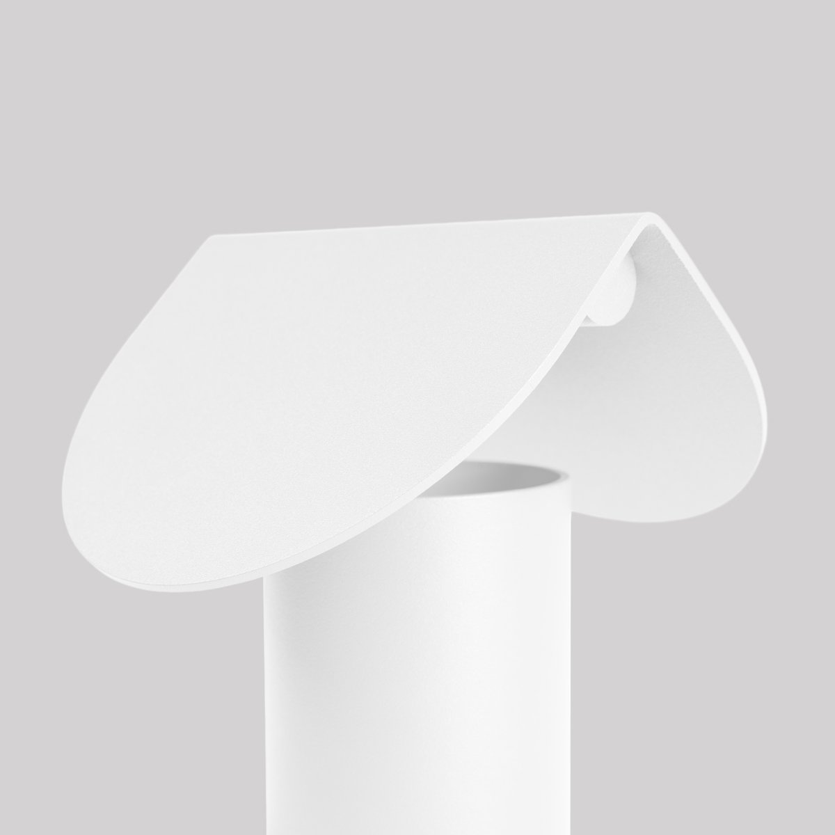 Lampe de bureau Aluminium Blanc LED 1 Biscuit blanc, EDEN