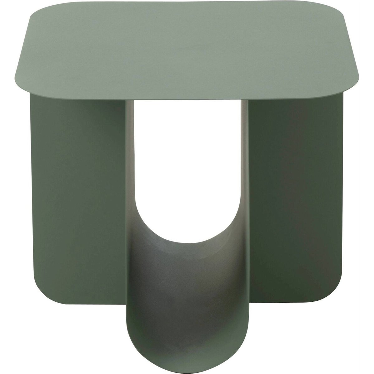 Table d'appoint carrée en métal vert, RECOLLECTION