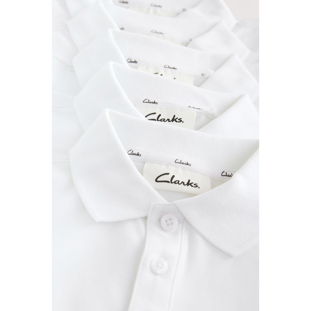 Polo d’école garçon manches courtes, lot de 5 blanc, NEXT