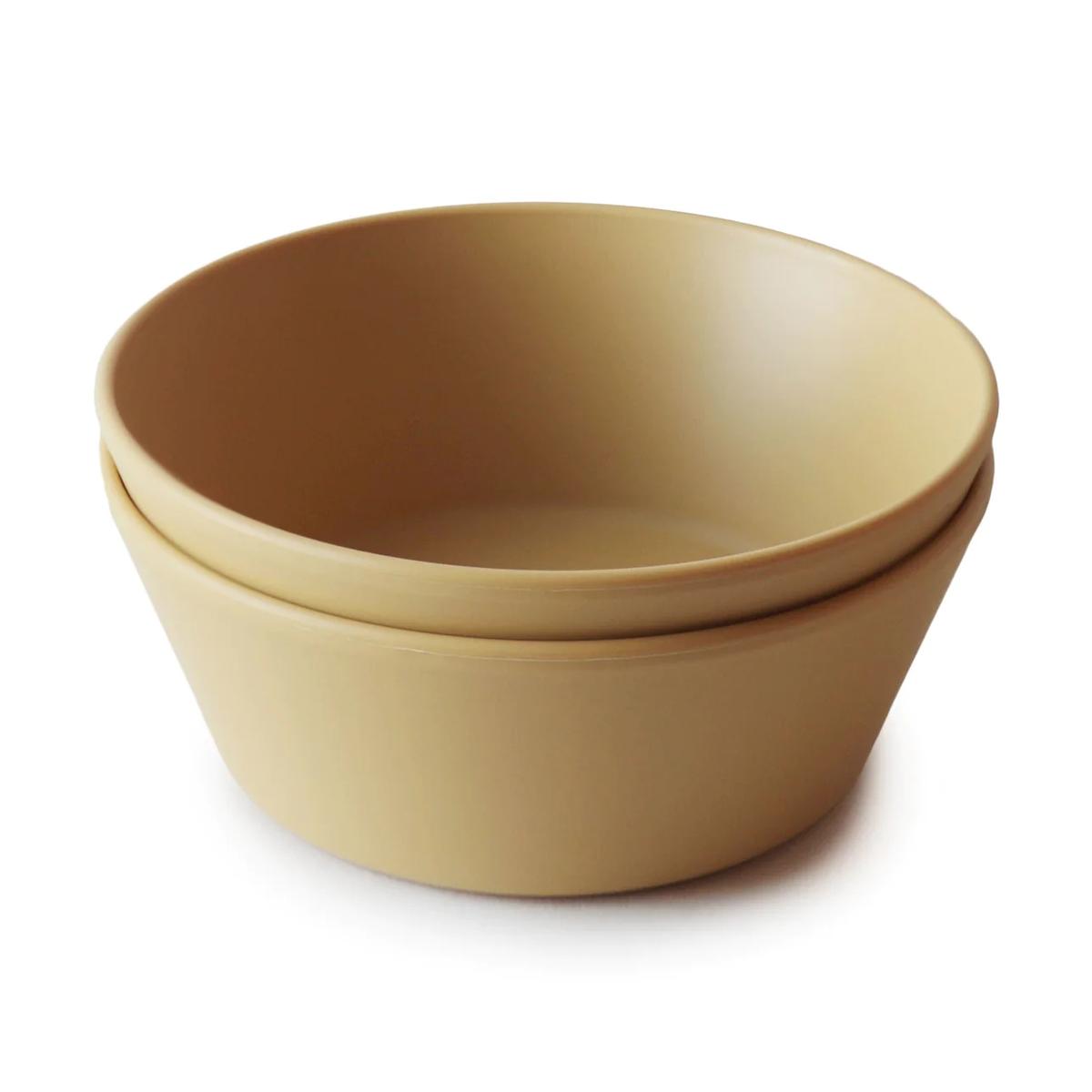 Lot de 2 bols ronds jaune, MUSHIE