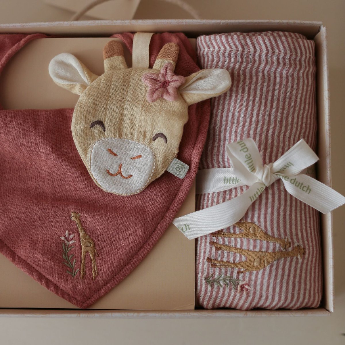 Coffret cadeau blanc rose, beige, LITTLE DUTCH