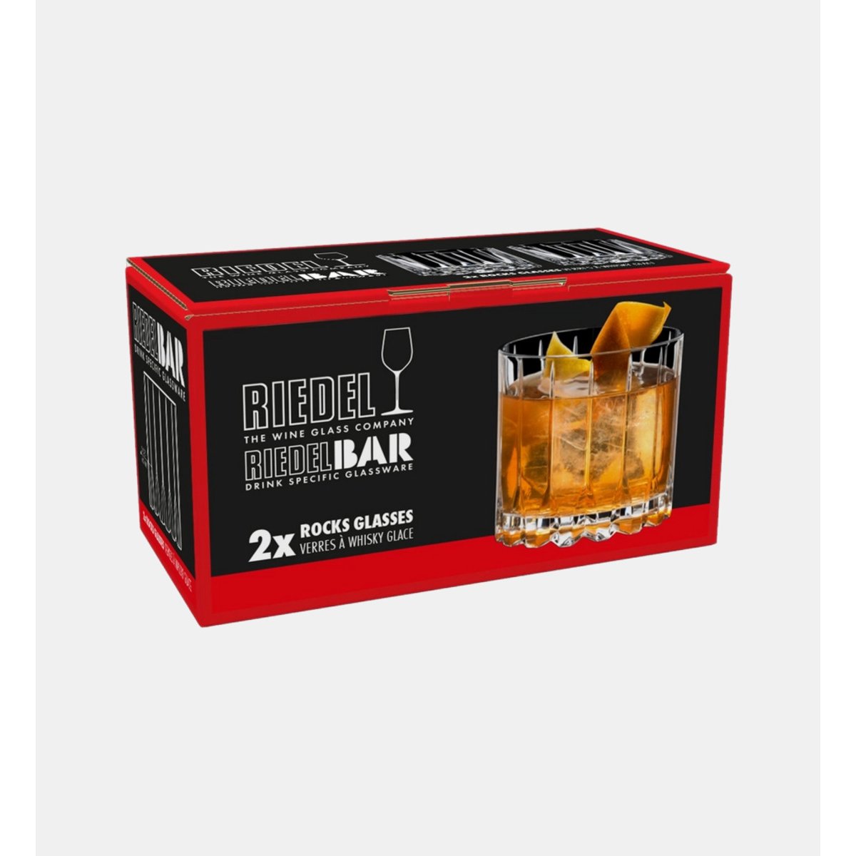 Lot de 2 verres gobelets bar dsg retail rocks glass transparent, RIEDEL