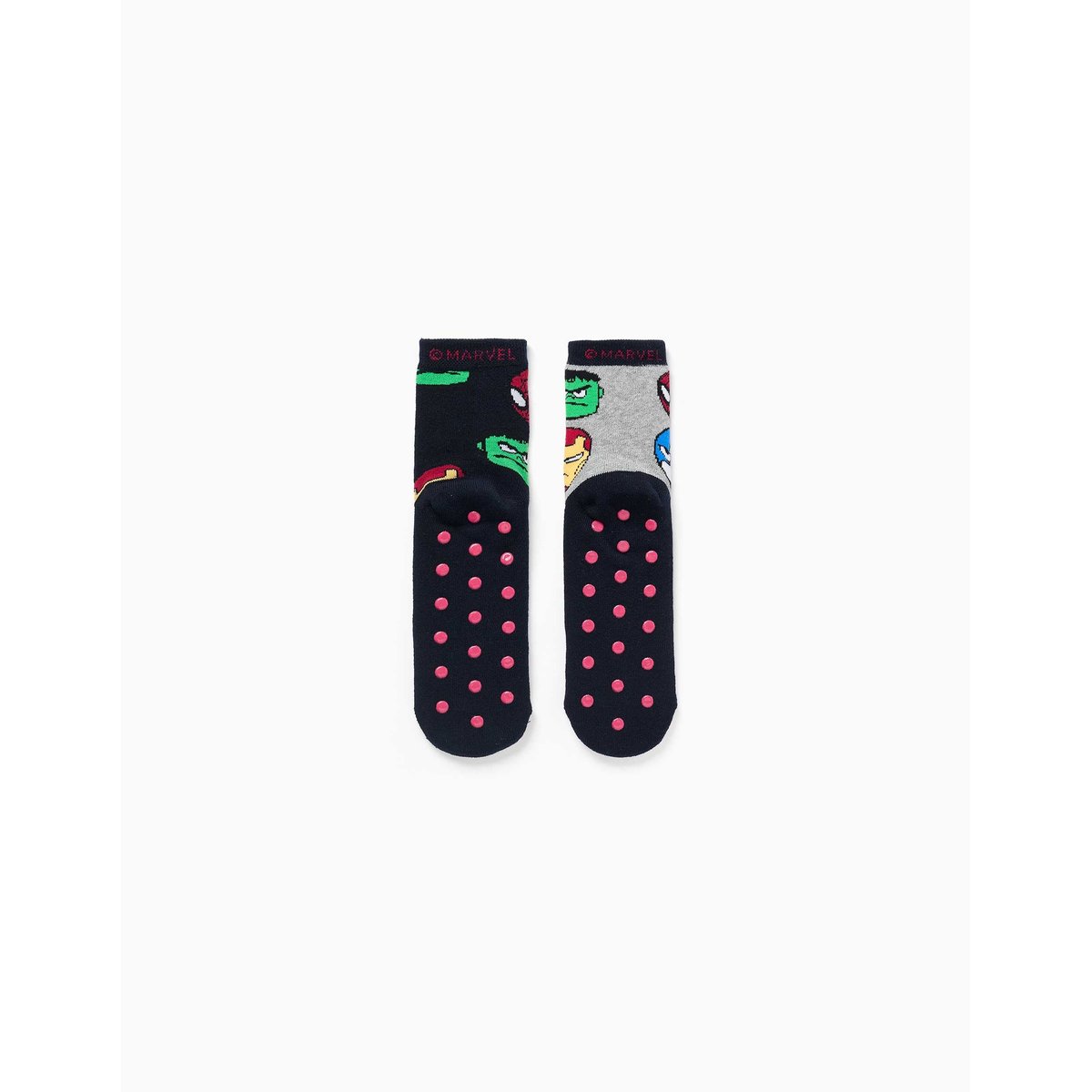 Lot de 2 chaussettes en éponge antidérapantes avec Marvel Heroes multicolore, ZIPPY