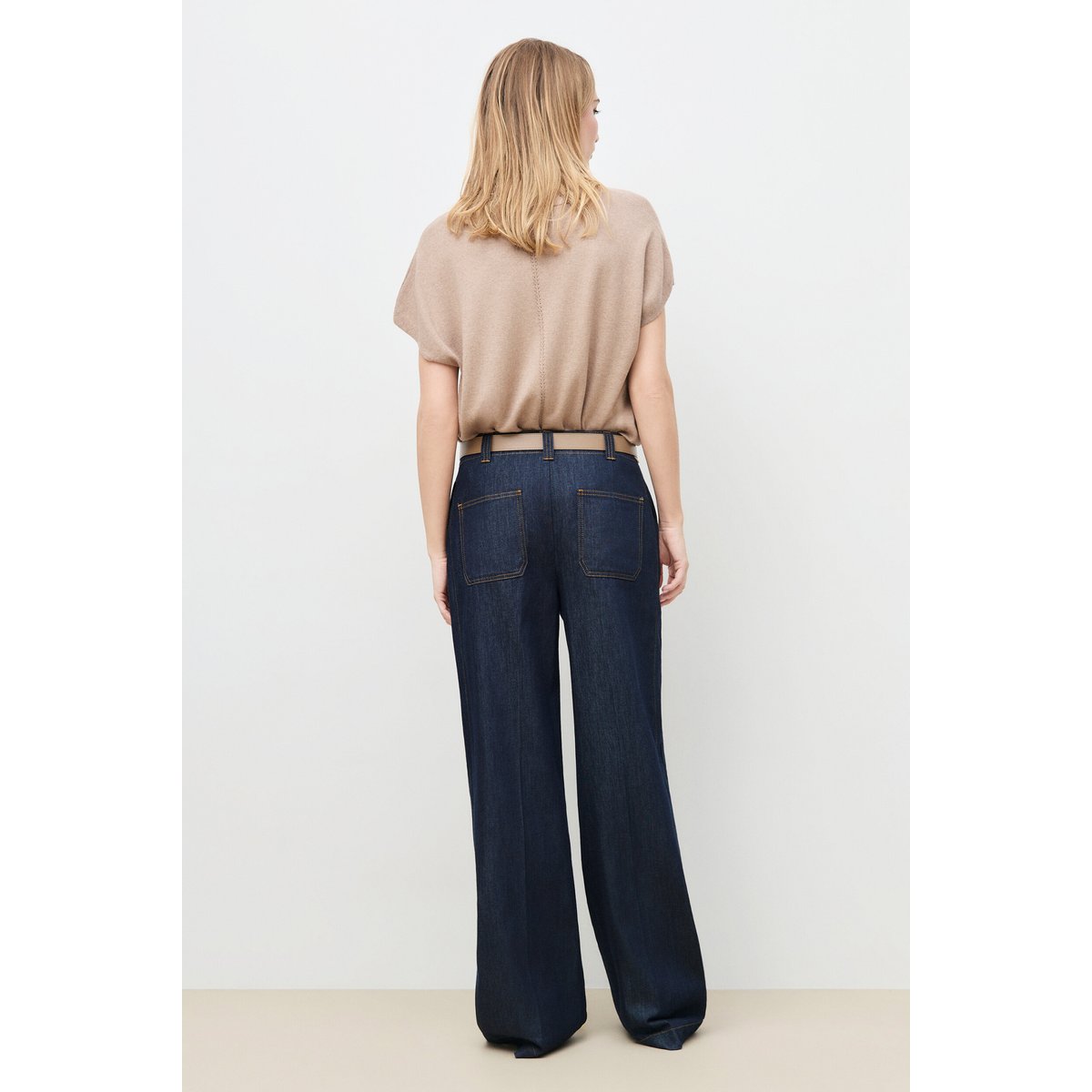 Pantalon ample taille haute PBRYAN denim brut, CAROLL