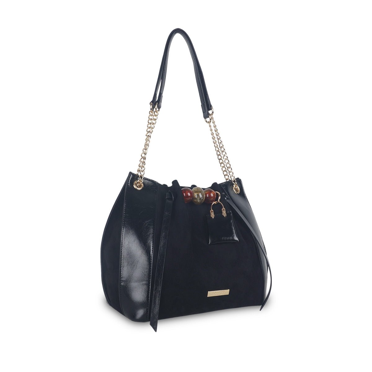 Sac shopper M Tarick noir,doré, LOLLIPOPS