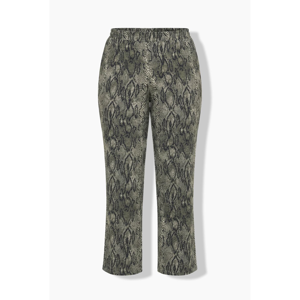 Pantalon en jersey, motif peau de serpent gris olive, ULLA POPKEN