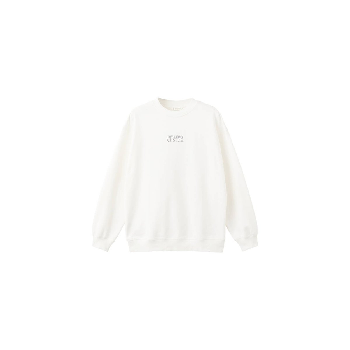 Sweat-shirt coton imprimé blanc cassé, MANGO TEEN