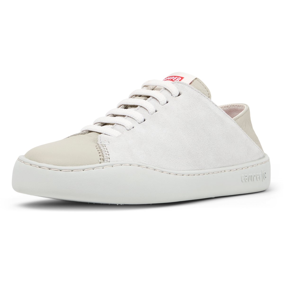 Baskets G3D Peu Touring Twins Cuir blanc beige, CAMPER