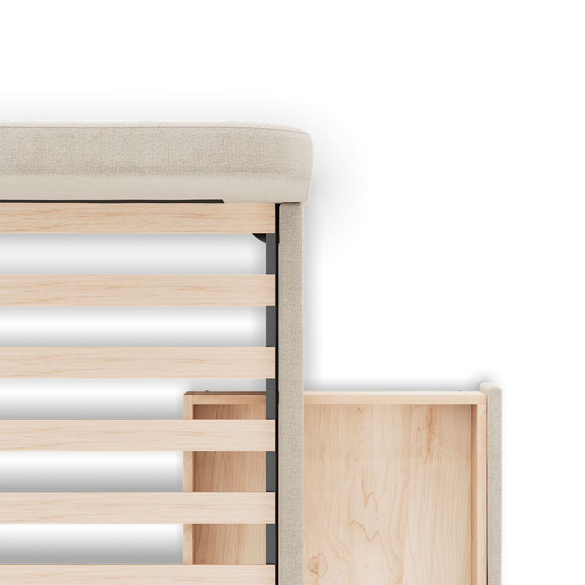 Lit 3 tiroirs NOVA beige, SLOME