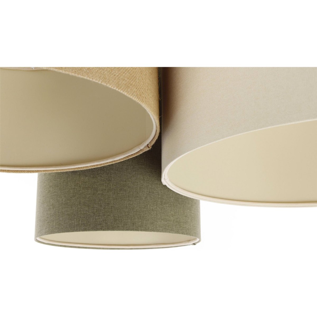Plafonnier rond en tissu, BOHO ELEGANT beige crème doux, BPS KONCEPT