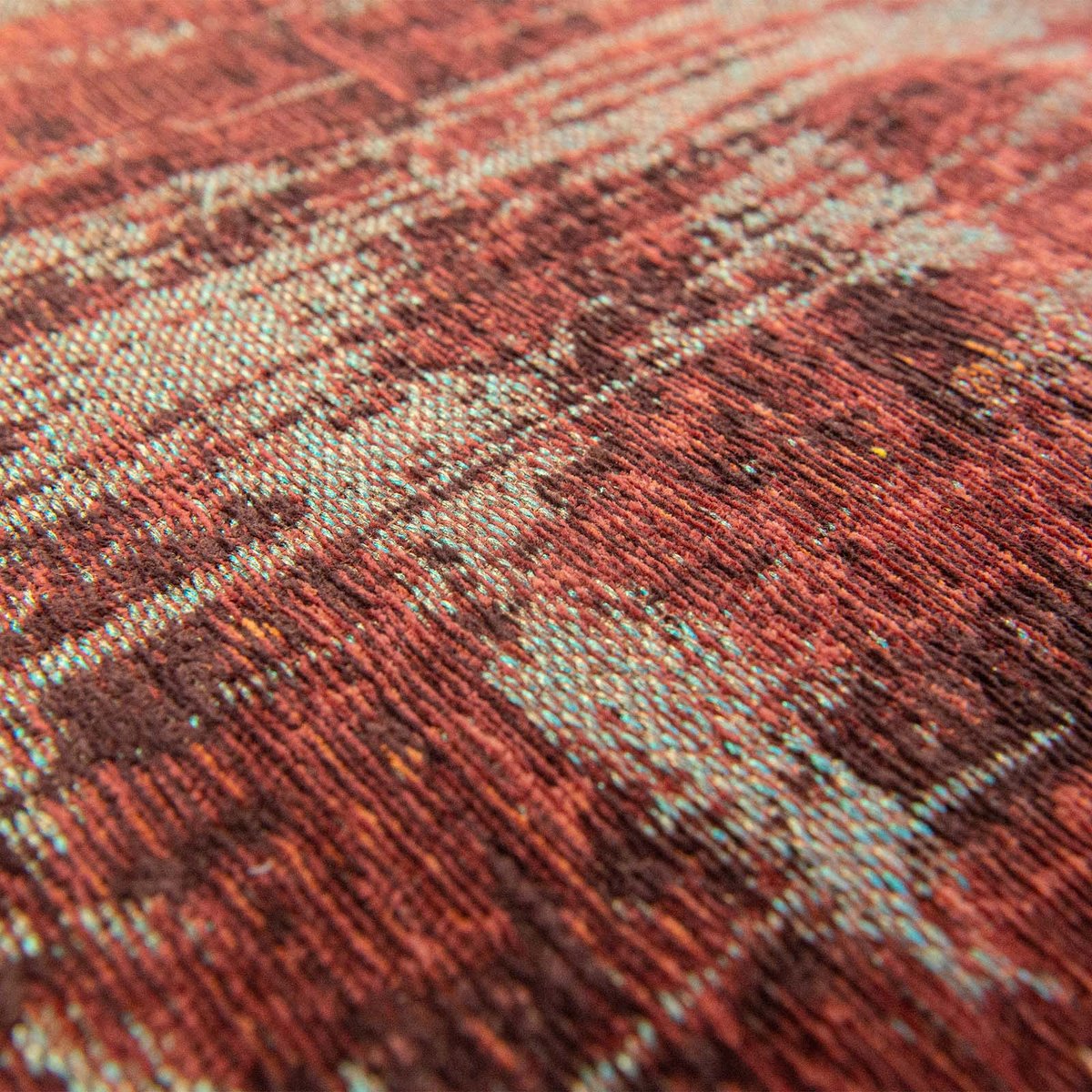Tapis intérieur/extérieur tissé plat CLARENCE rouge, NOVATREND