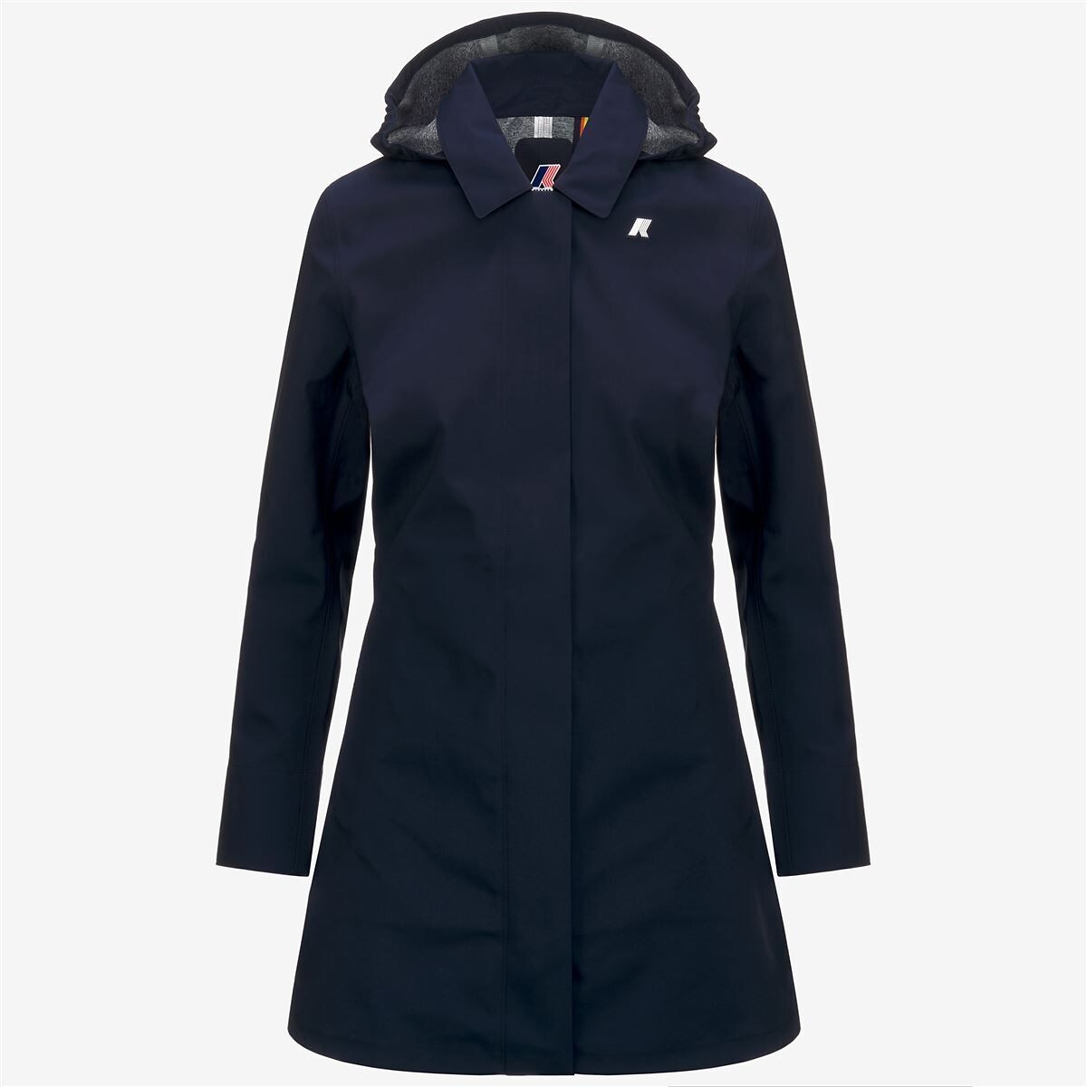 Trench ajusté doublé, MATHY BONDED JERSEY marine, K-WAY