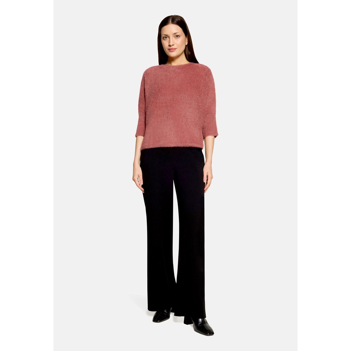 Pull-over basique à encolure bateau dusty red, BETTY BARCLAY