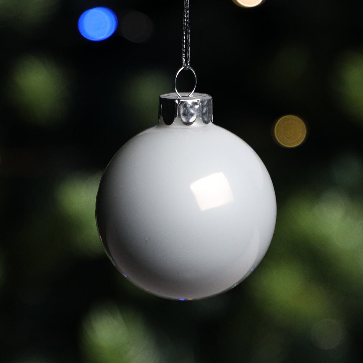 Set de 12 boules de noel en verre D6 NOËL blanc, SIA DECO