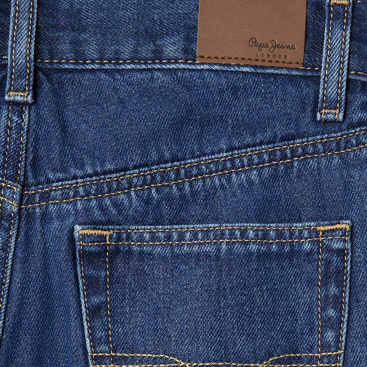 Jean Coupe Large, Taille Moyenne - Dan stone wash dark indigo, PEPE JEANS