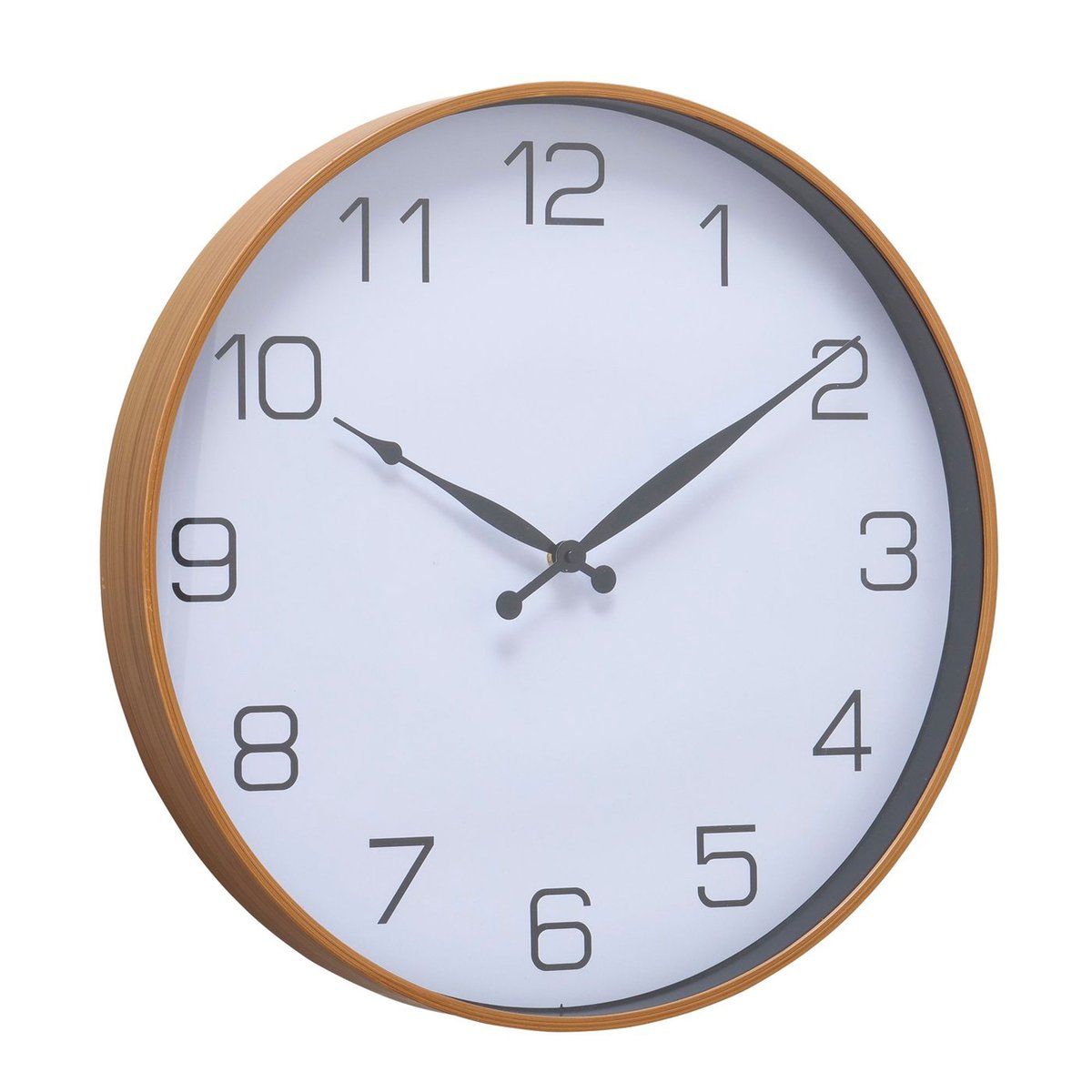 Horloge murale couleur bois 50x50x6cm bois, WADIGA
