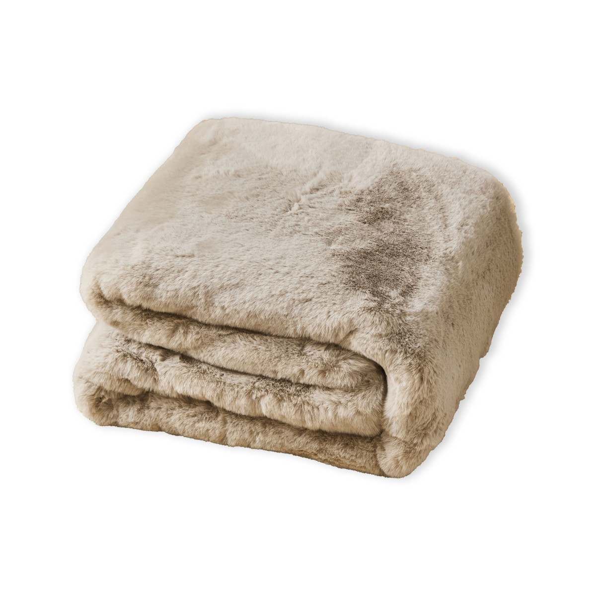 Plaid imitation fourrure 130x180 cm VICTOR beige, FUTURE HOME