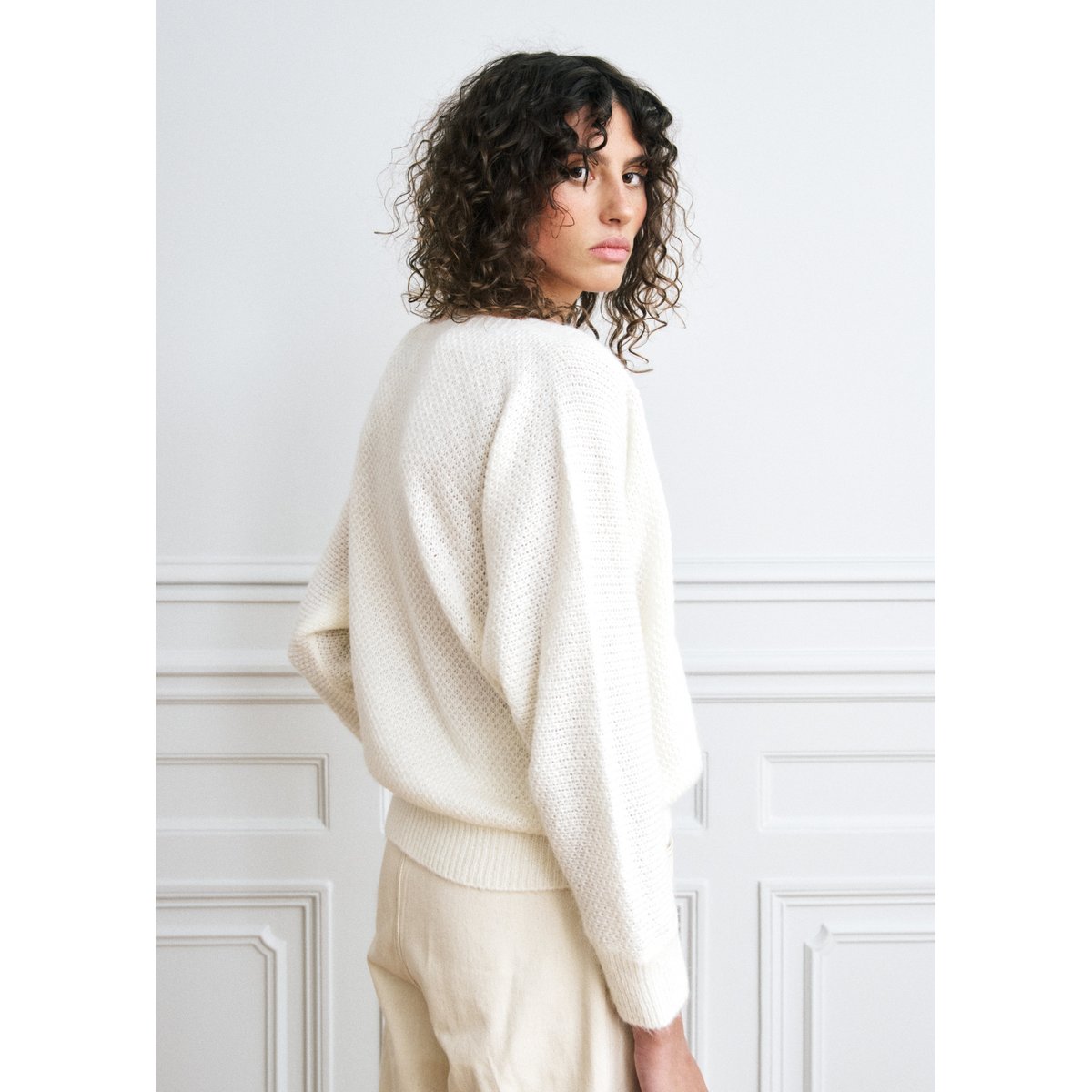 Pull SYLVIE beige crème, FRNCH