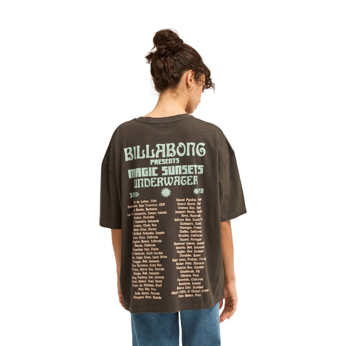 T-shirt oversize TAKE A TOUR noir off black, BILLABONG