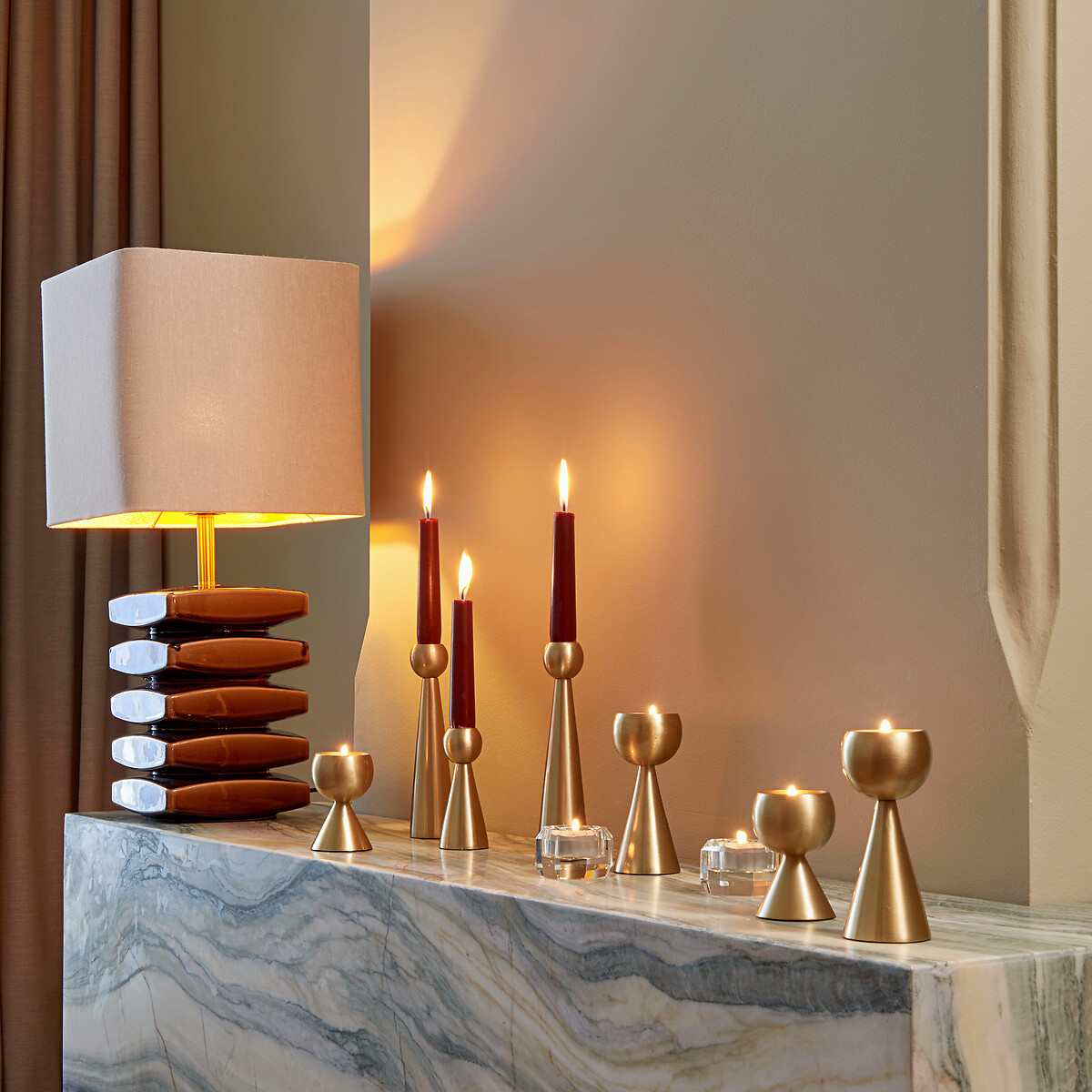 Lampe en céramique XL, PIETTATO brun, AM.PM