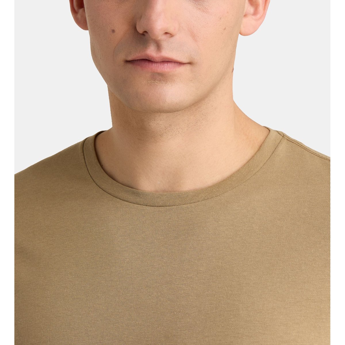 T-shirt sishron coton bio marron taupe, GALERIES LAFAYETTE