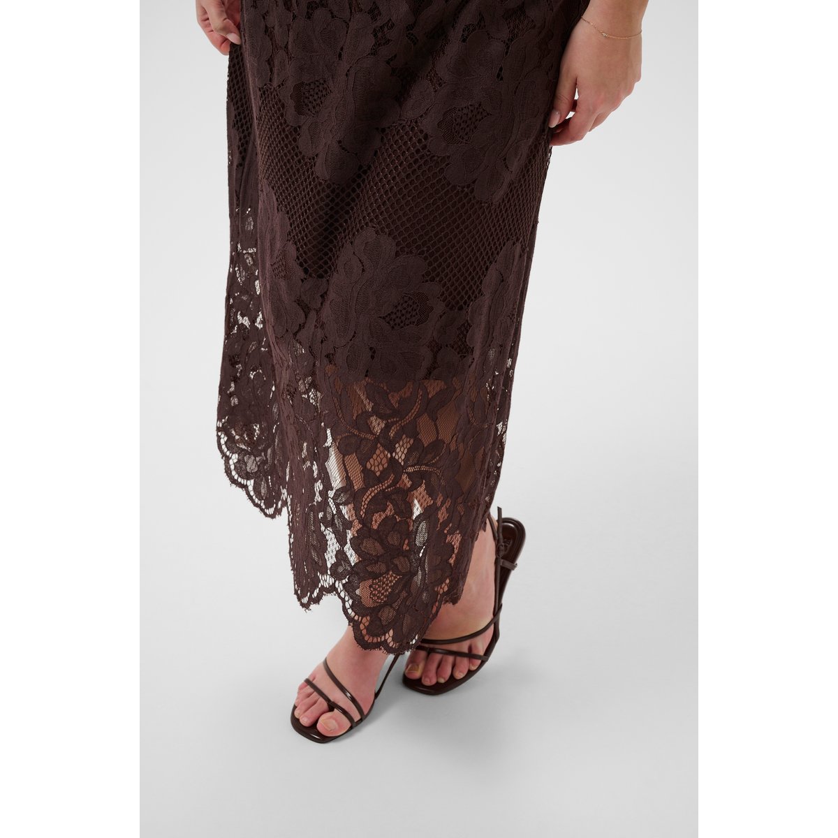 Jupe marron coffee bean, KAFFE CURVE