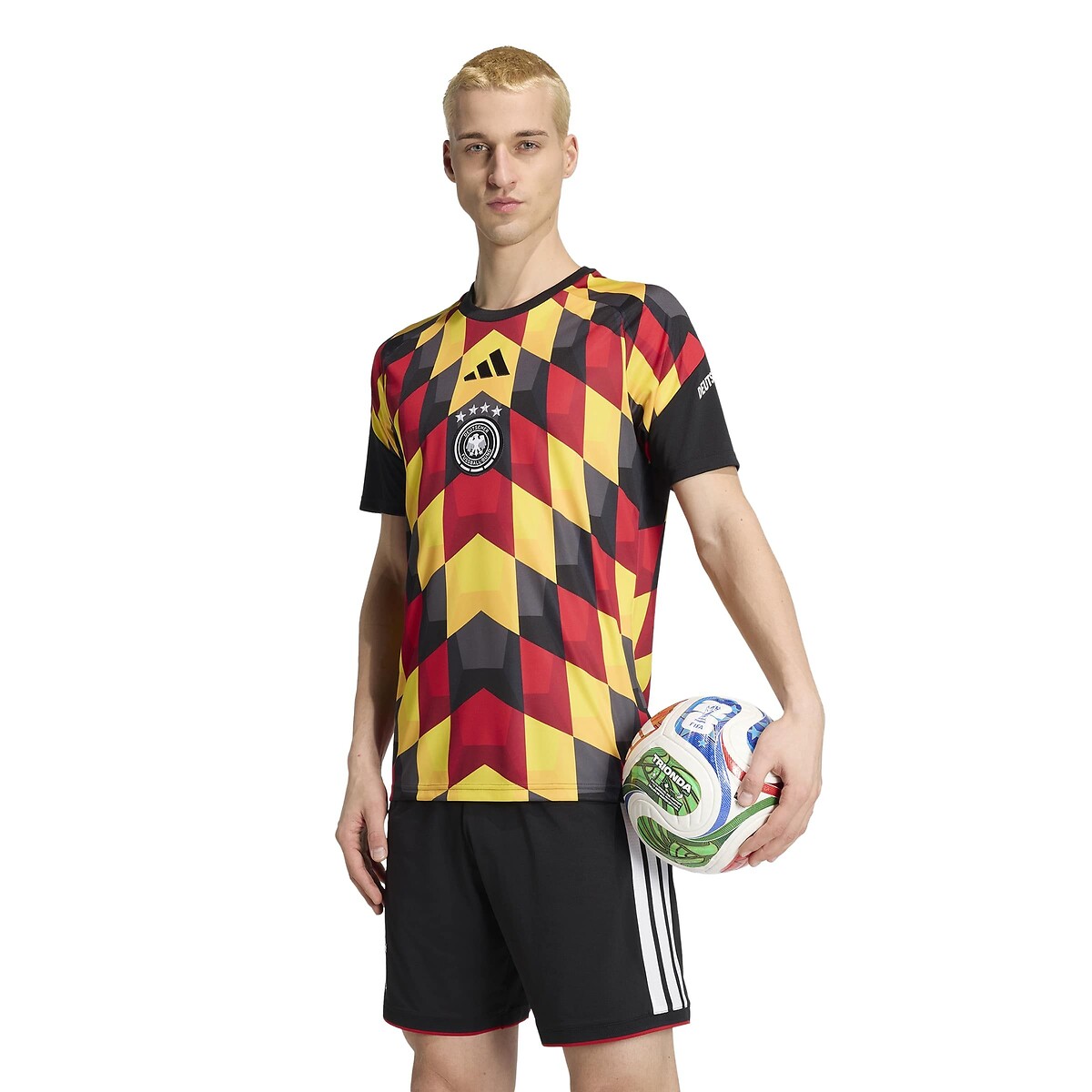 Maglia pre-partita Germania Casa, Coppa del Mondo 2026 nero , adidas Performance