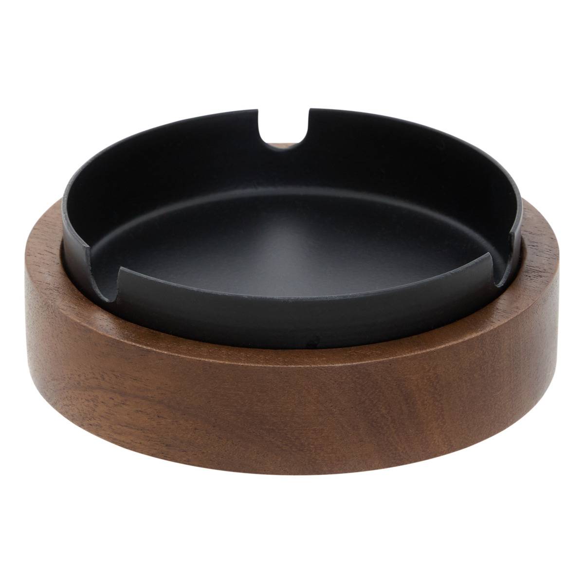 Cendrier en acacia NYERO marron, ATMOSPHERA