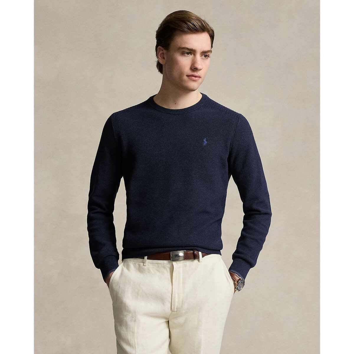 Cotton cable knit jumper with crew neck Polo Ralph Lauren La Redoute