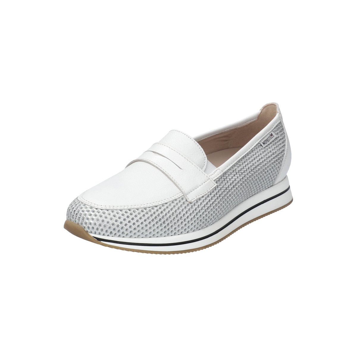 Baskets en cuir LYA gris argent 5142, MEPHISTO