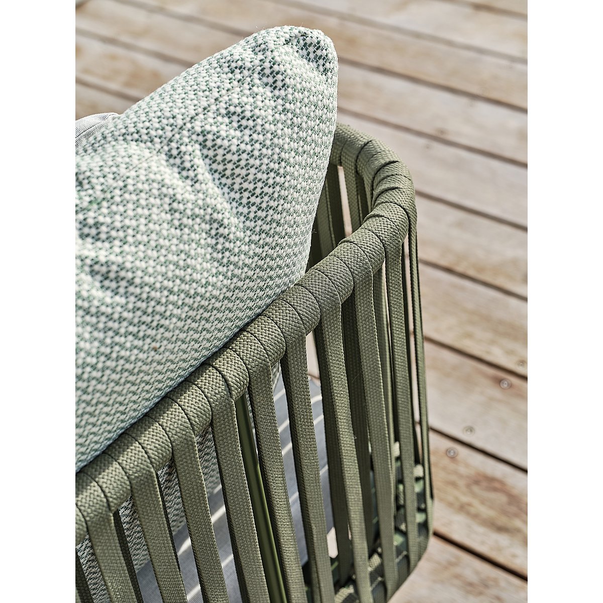 Canapé de jardin 3 places en aluminium BARLIA vert olive, REMARQUABLE