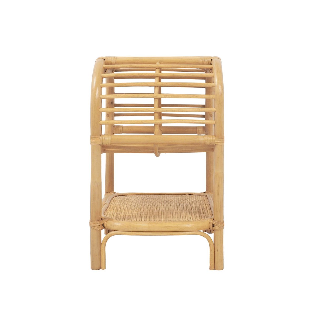 Table de chevet rotin naturel courbé 1 étagère 1 niche (lot de 2) SERANG naturel, SWEEEK