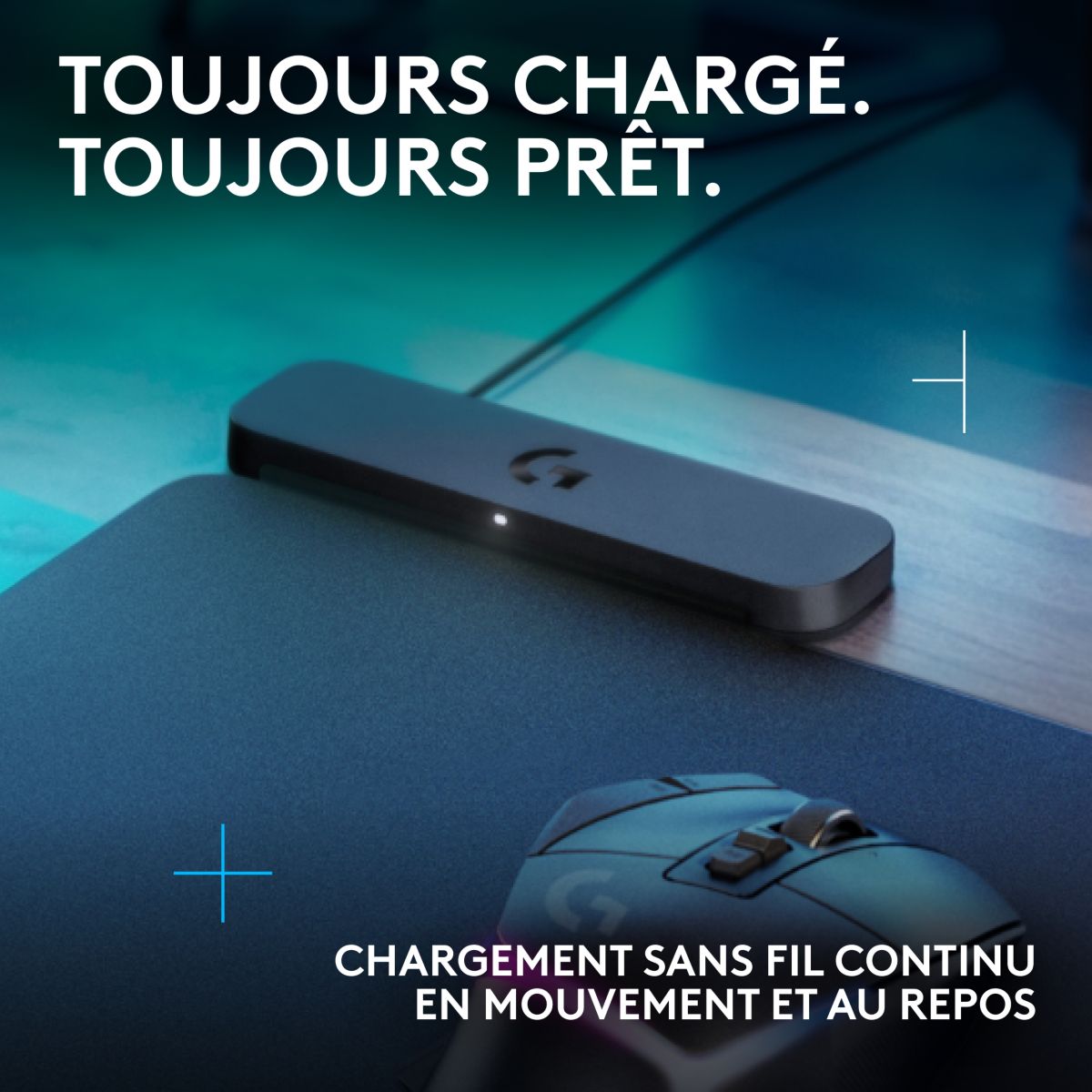 Tapis de souris POWERPLAY 2 couleur unique, LOGITECH